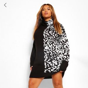 BNWT BooHoo Turtleneck Sweater Dress sz 16-18